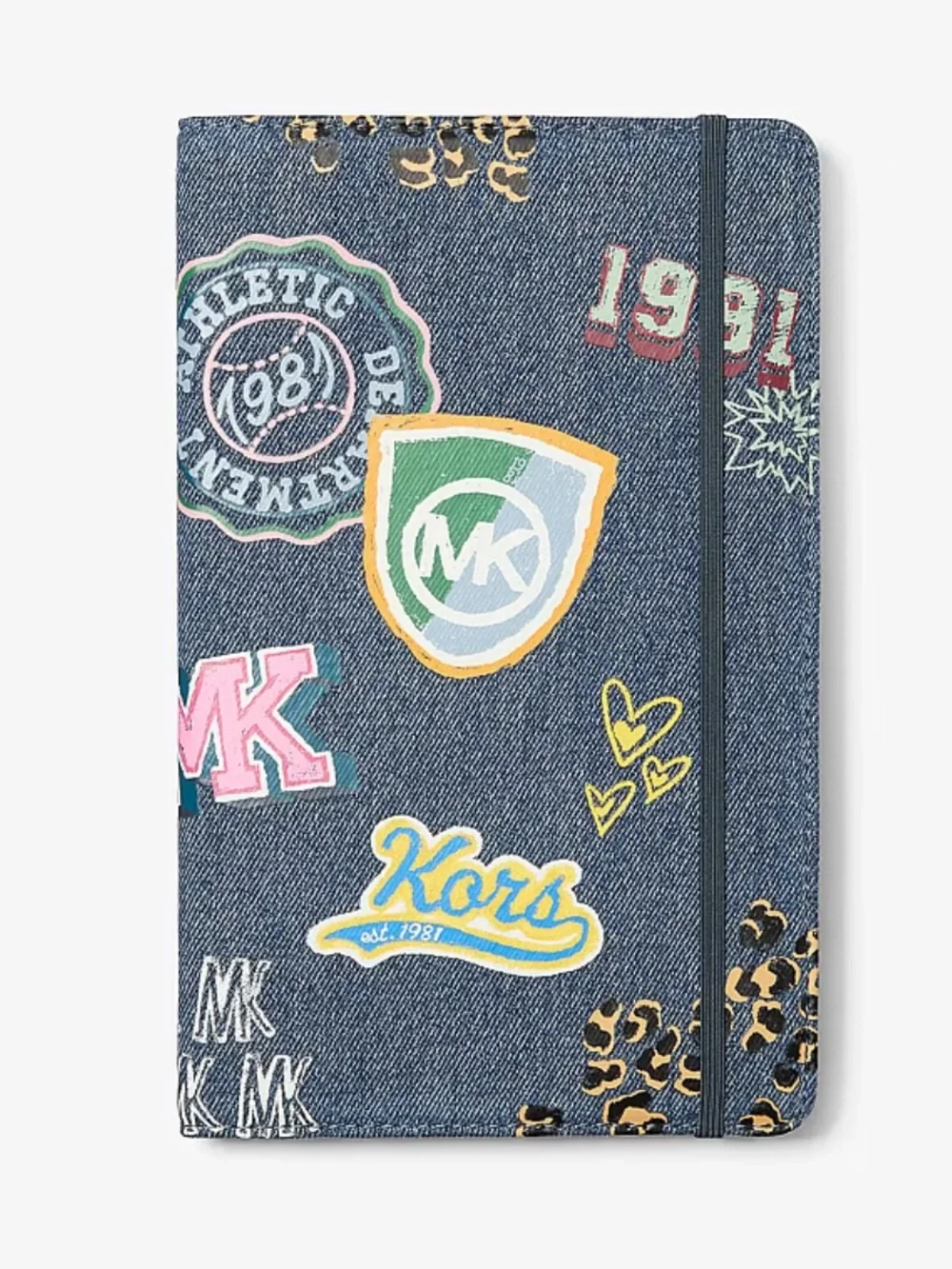 Michael Kors Medium Embellished Denim Notebook NWT NIB